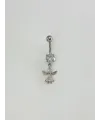 Koruyucu Melek Detaylı Göbek Piercing - Pg0115