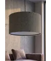 Koyu Gri Kumaş Başlıklı Sarkıt Avize 35 CM