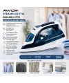 Koyu Mavi - Beyaz Buharlı Ütü Seramik Taban - 360° Hareketli Kablo - Buhar Ayarlama 2100w Steamplus-1716