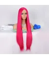 Koyu Pembe Ekstra Uzun Tül Peruk
