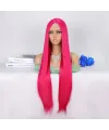 Koyu Pembe Ekstra Uzun Tül Peruk