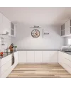 Krem 36 Cm Dekoratif Mutfak Duvar Saati