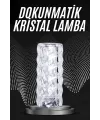 Kristal Lamba Masa Lambası Şarjlı Masa Lambası Dokunmatik Sensör Usb Şarjlı