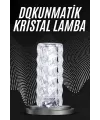 Kristal Lamba Masa Lambası Şarjlı Masa Lambası Dokunmatik Sensör Usb Şarjlı