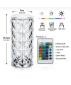 Kristal LED Kumandalı Ve Dokunmatik Masa Lambası