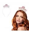 Kristal Taşlı Pembe Birthday Princess Yazılı Parti Tacı 19x11 Cm