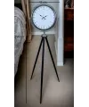 Krom 24 Saat Göstergeli Özel Tasarım Tripod Ayaklı Saat