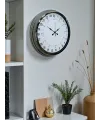 Krom 40 Cm Metal 24 Saat Göstergeli Özel Tasarım Duvar Saati