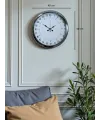Krom 40 Cm Metal 24 Saat Göstergeli Özel Tasarım Duvar Saati