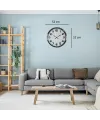 Krom 52 Cm Metal Klasik Duvar Saati