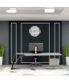 Krom 52 Cm Metal Modern Tasarım Duvar Saati