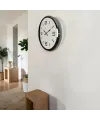 Krom 52 Cm Metal Modern Tasarım Duvar Saati
