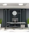Krom 52 Cm Metal Modern Tasarım Duvar Saati