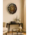 Krom Işıltılı Zaman 52 Cm Metal Duvar Saati