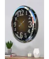 Krom Işıltılı Zaman 52 Cm Metal Duvar Saati