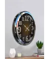 Krom Işıltılı Zaman 52 Cm Metal Duvar Saati