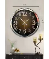 Krom Işıltılı Zaman 52 Cm Metal Duvar Saati
