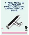 Krom Kaplamalı Çok Fonksiyonlu Musluk Başlığı | Paslanmaz Malzeme