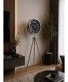 Krom Karbon 150 x 45 Cm Metal Tripod Ayaklı Saat