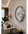 Krom Mandala Desenli 60 x 60 Cm Metal Duvar Saati