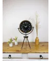 Krom Metal Mini Tripod Siyah Retro Masa Saati 45×26 cm