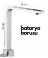 Krom Mutfak Evye Batarya İçin Köşeli Su Borusu Paslanmaz ve Eca Uyumlu 25x25