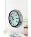 Krom Roma Rakamlı 40 Cm Metal Modern Duvar Saati