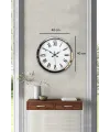 Krom Roma Rakamlı 40 Cm Metal Modern Duvar Saati