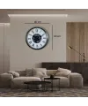 Krom Roma Rakamlı 60 Cm Çarklı Duvar Saati