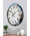 Krom Şıklık 52 Cm Metal Modern Duvar Saat
