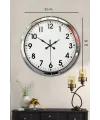 Krom Şıklık 52 Cm Metal Modern Duvar Saat