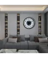 Krom Şıklık Sade 60 Cm Çarklı Duvar Saati