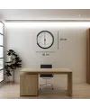 Krom Takvimli 40 x 40 Cm Metal Duvar Saati