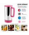 Freshbox Pembe Ve Paslanmaz Çelik Sıcak Ve Soğuk Çelik Sürahi IEGT9G3