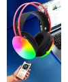 Kulak Üstü Kablosuz Bluetooth Kulaklık Unısex Renkli Işıklı Kulaklık