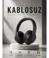 Kulak Üstü Kablosuz Bluetooth Kulaklık Yüksek Ses Kaliteli Anc Özelliği