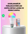 Kumanda Destekli Çok Renkli Akıllı Led Ampul