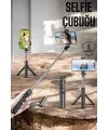 Kumandalı Tripod Telefon Tutucu Selfie Çubuğu 360 Derece Dönebilen