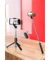 Kumandalı Tripod Telefon Tutucu Selfie Çubuğu 360 Derece Dönebilen