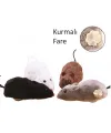 Kurmalı Kedi Eğitim Oyuncağı Tüylü Fare