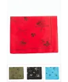 Kuru Kafa Desenli Keten Bandana 50*50