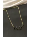 Kuş Taşlı Çelik Kolye