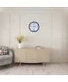 Lacivert Çerçeveli Beyaz Kadran 36 Cm Duvar Saati