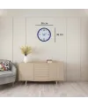 Lacivert Çerçeveli Beyaz Kadran 36 Cm Duvar Saati