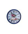 Lacivert Çiçek Desenli 36 Cm Duvar Saati