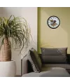 Lavanta Bahçesi Dekoratif Siyah 36 Cm Duvar Saati