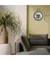 Lavanta Bahçesi Dekoratif Siyah 36 Cm Duvar Saati