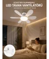 Led Aydınlatmalı Tavan Vantilatörü Güçlü Hava Sirkülasyonu Sağlayan Sessiz Motorlu Uzaktan Kumandalı