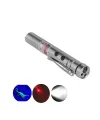 LED Cep Feneri UV Lazer 3 Fonksiyonlu Güçlü Işık Çok Amaçlı Kullanım WT-170