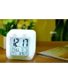 Led Dijital Renkli Masa Saati Alarm Termometre Tarih Masaüstü Saat